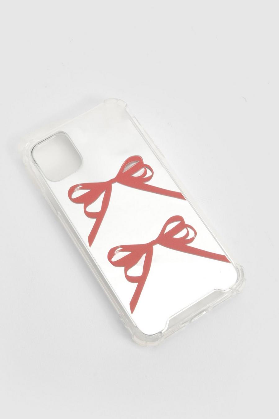Red Bow Detail Mirrored Phone Case image number 1