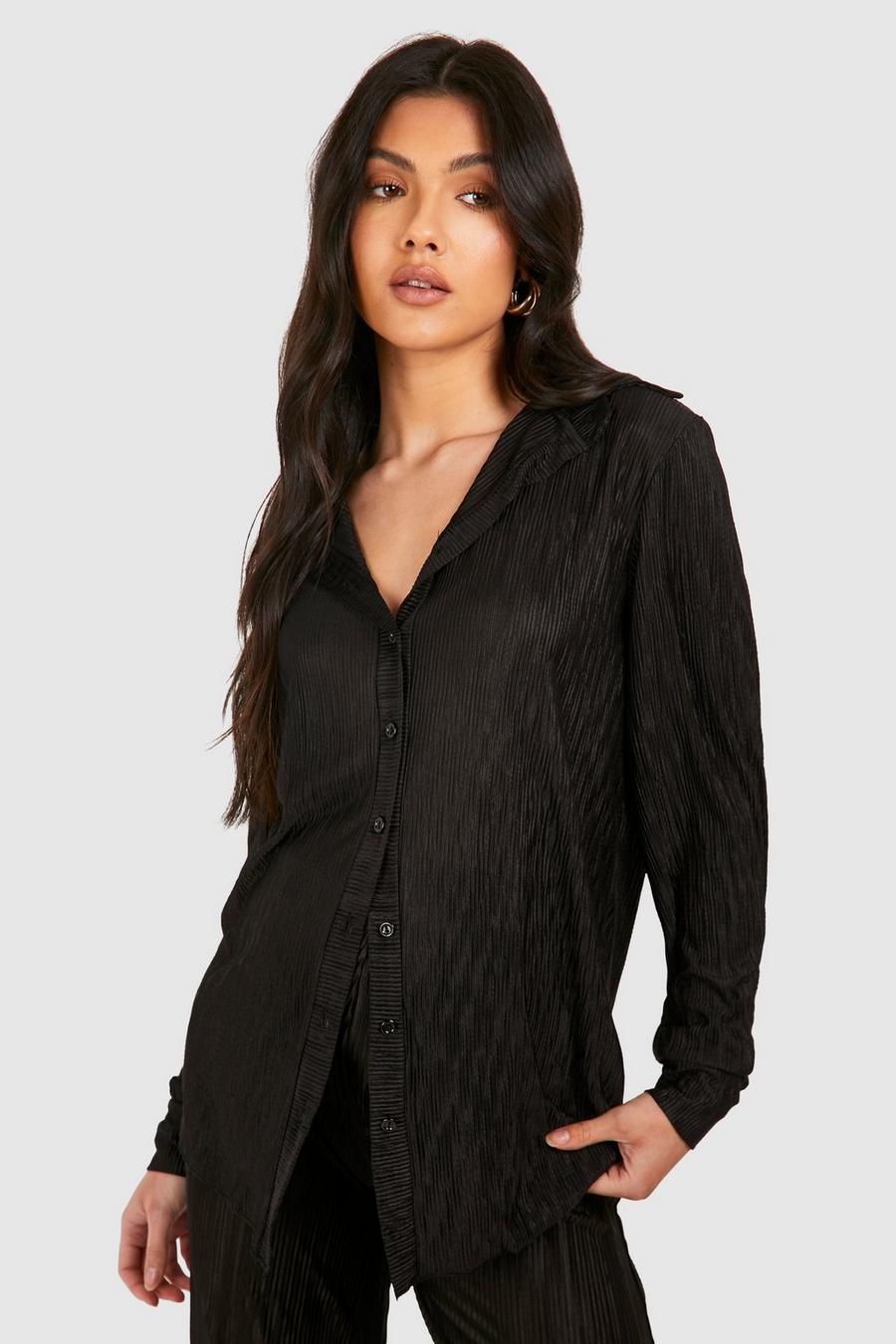 Black Mammakläder Oversize plisserad skjorta