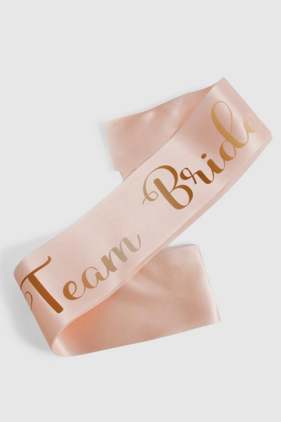 Écharpe pour demoiselle d'honneur à slogan Team Bride, Baby pink