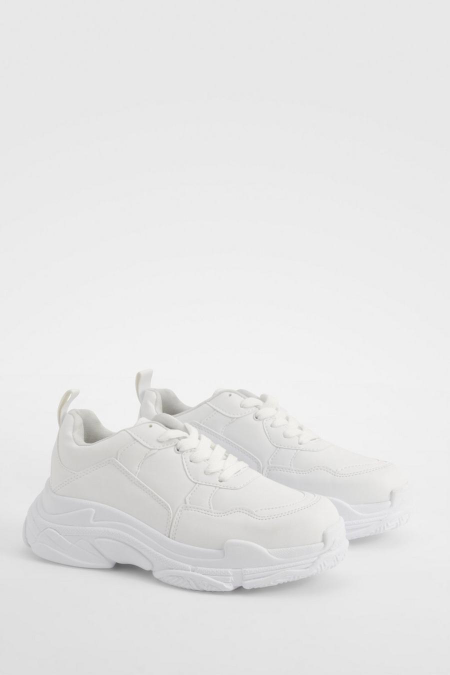 White Super Chunky Sneakers image number 1