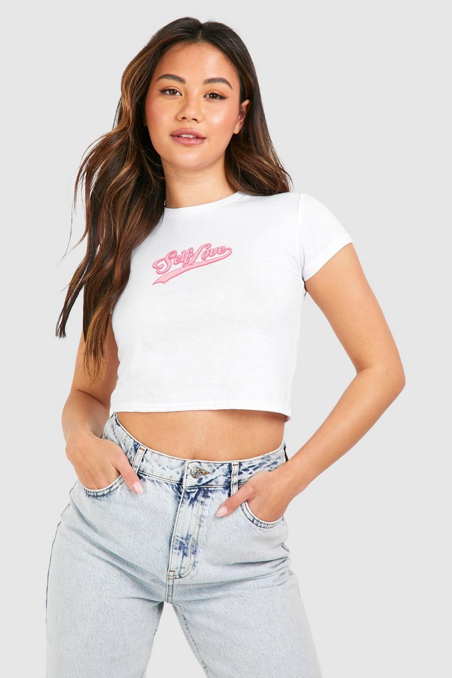 White Self Love Baby T-shirt image number 1