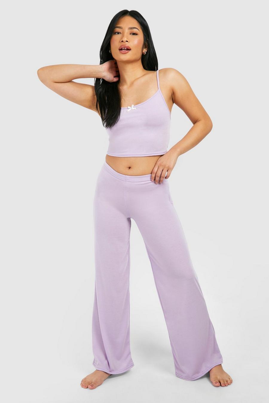 Lilac Petite Soft Touch Pyjama Set image number 1