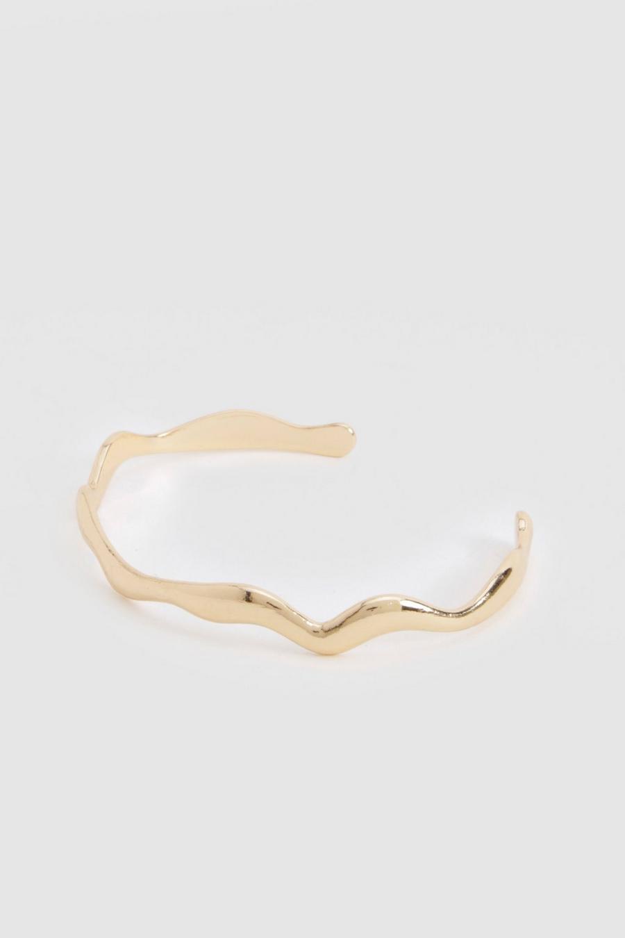 Gold Squiggle Bangle  image number 1