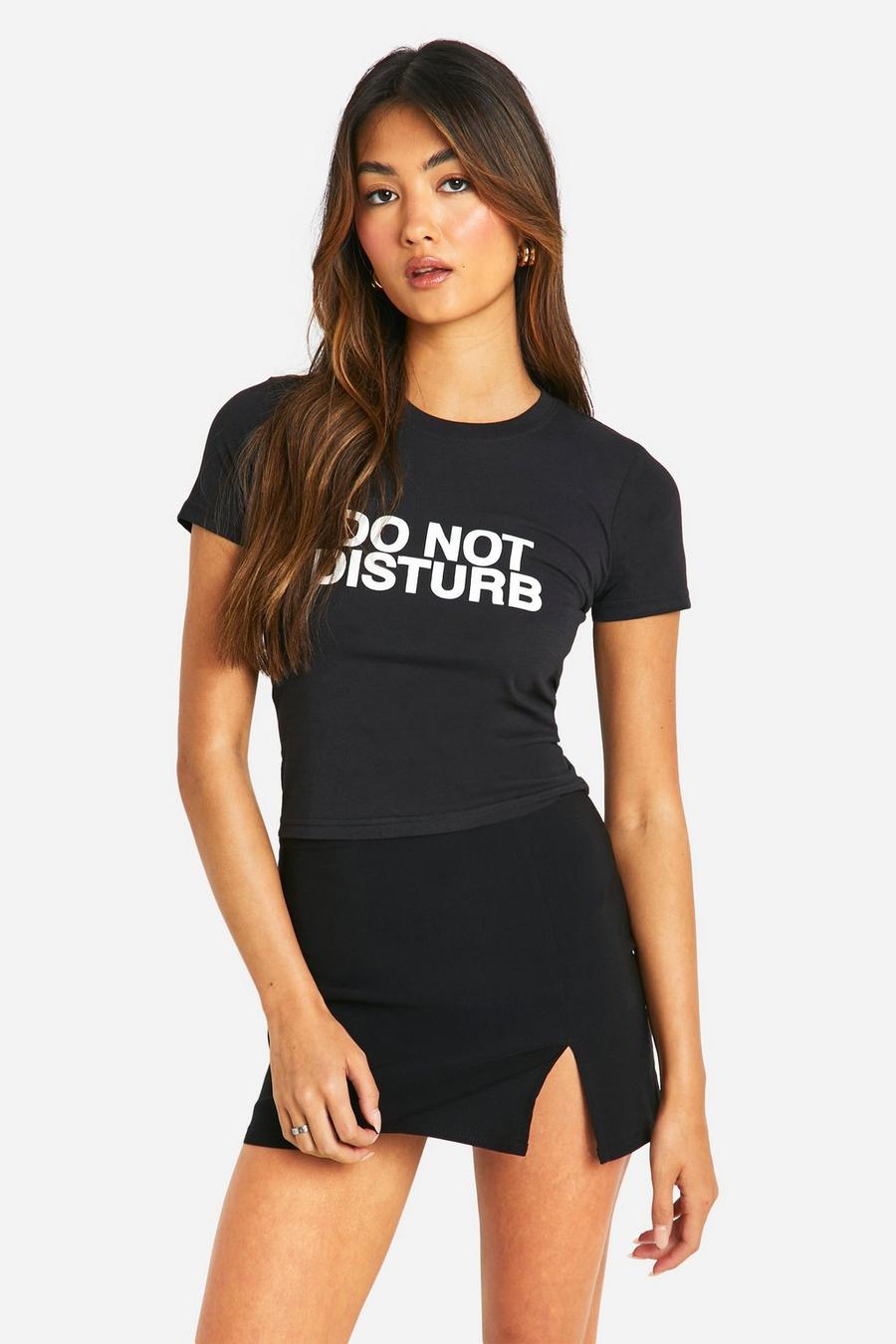 T-shirt à slogan Do Not Disturb, Black image number 1