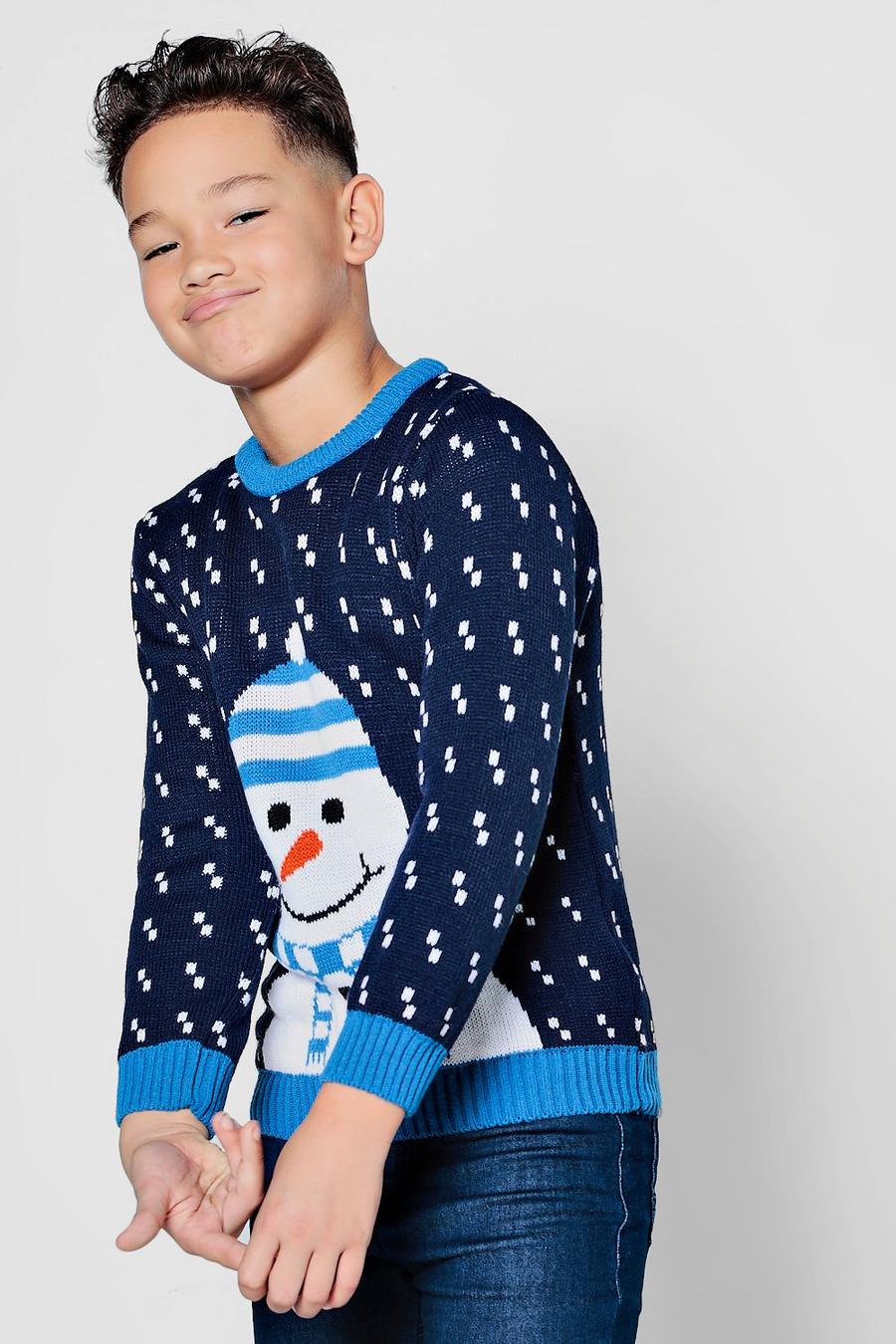 Boys Snowman Christmas Sweater image number 1