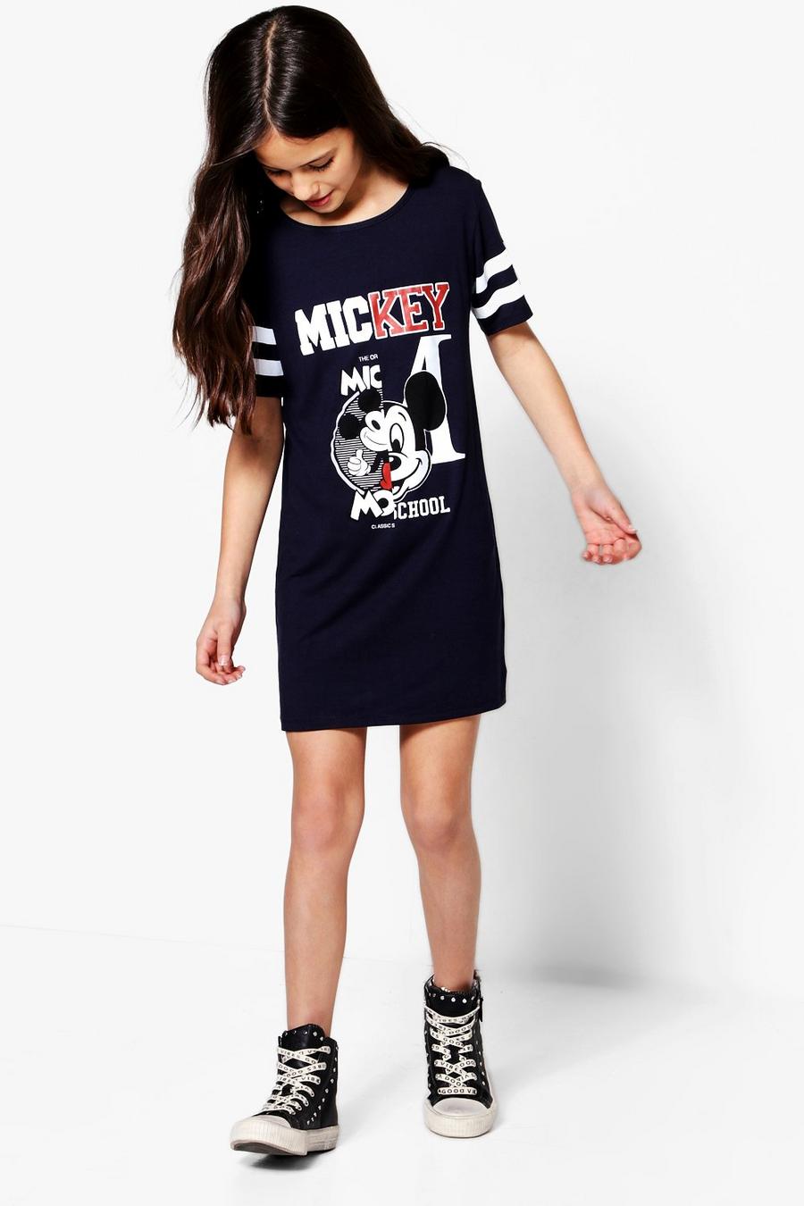 Mädchen, gespleißtes T-Shirt-Kleid mit Micky Maus image number 1