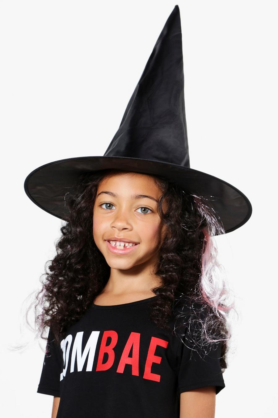 Pink Girls Witch Hat With Hair image number 1