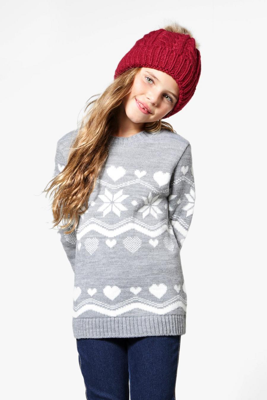 Girls Snowflake Knitted Sweater image number 1