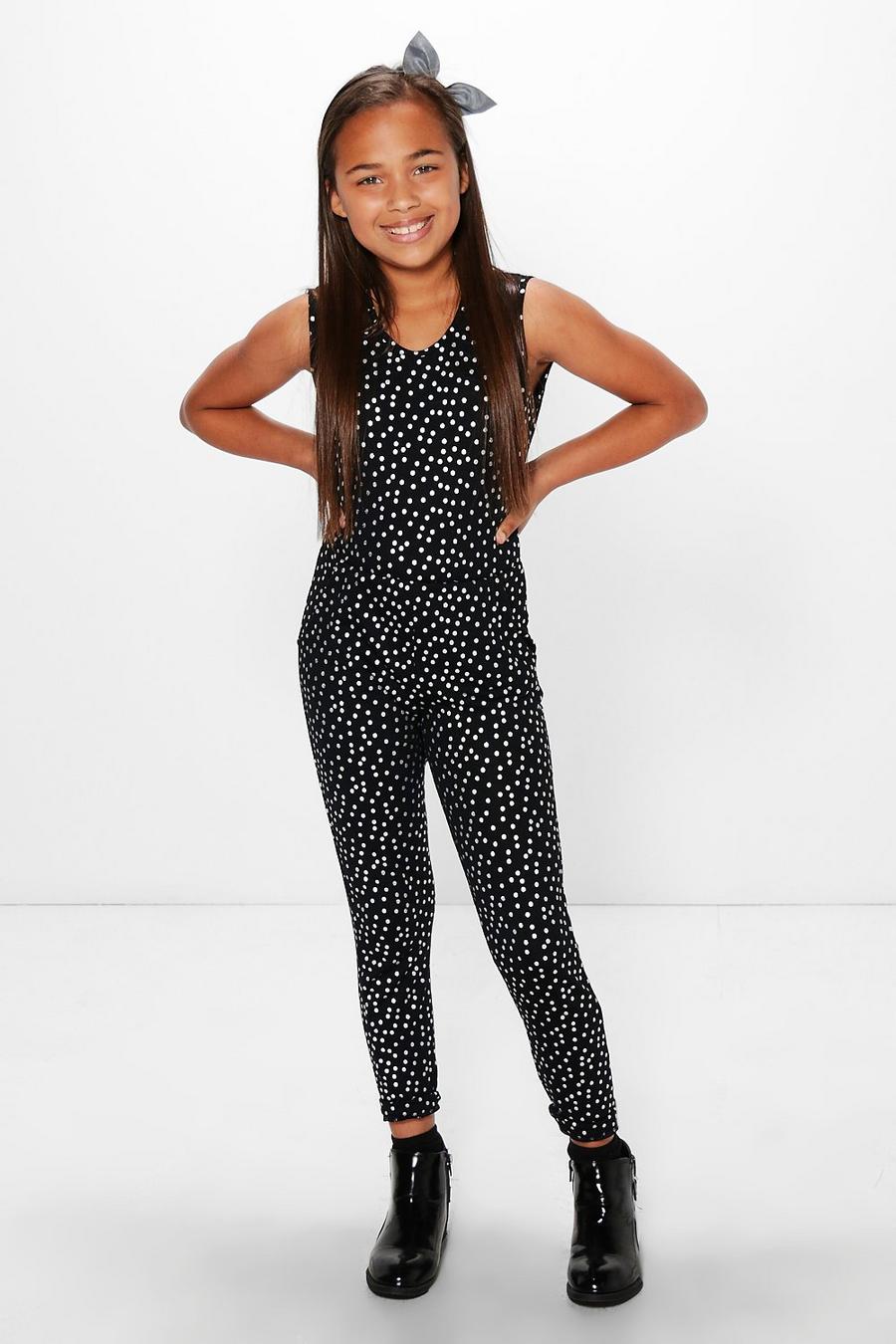 Black Girls Glitter Party Jumpsuit image number 1