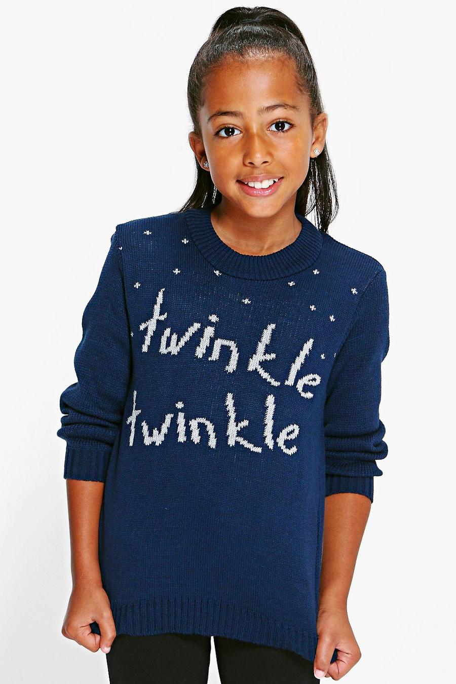 Girls Twinkle Twinkle Christmas Jumpers image number 1