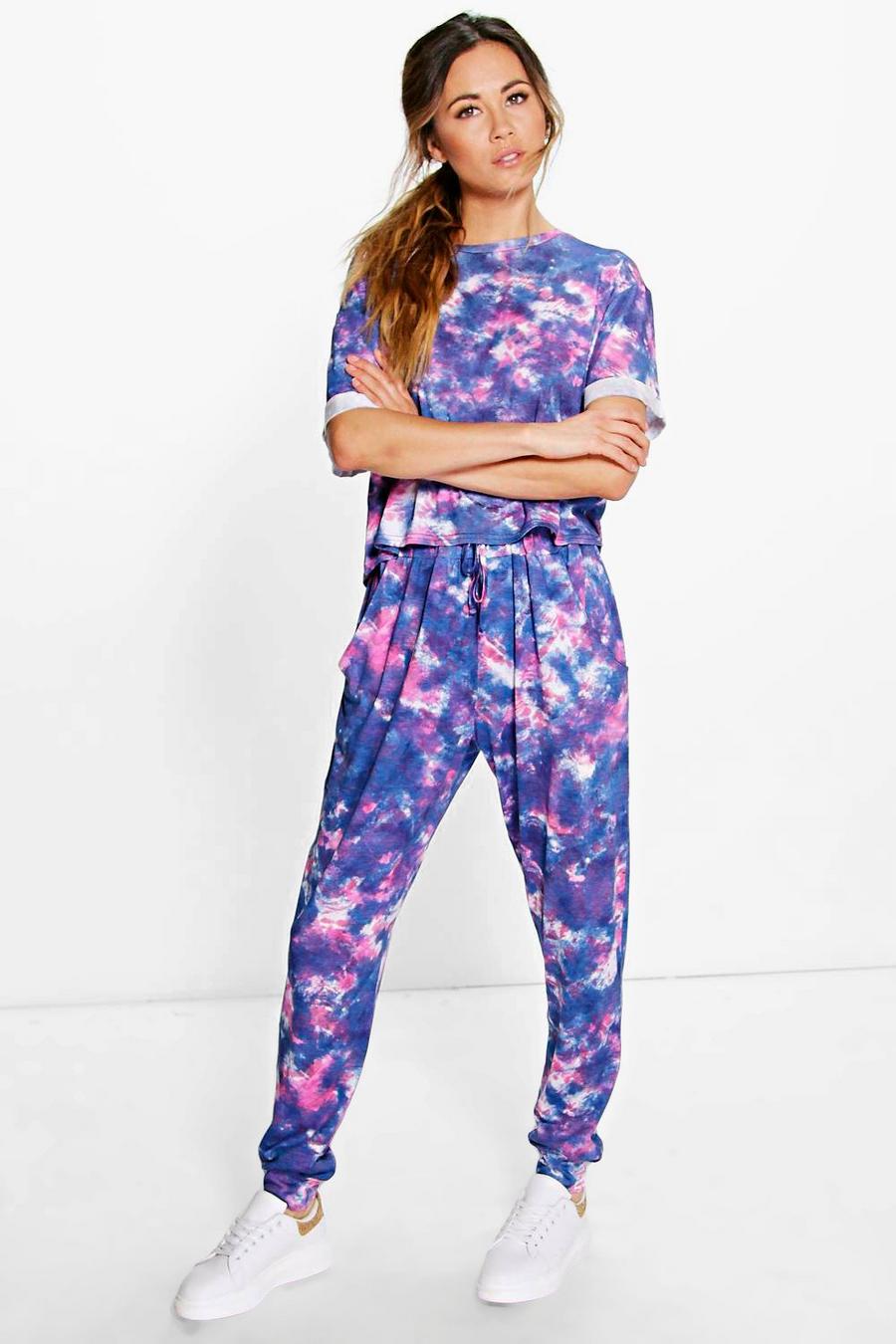 Holly Tie Dye Tee And Jogger Lounge Set image number 1