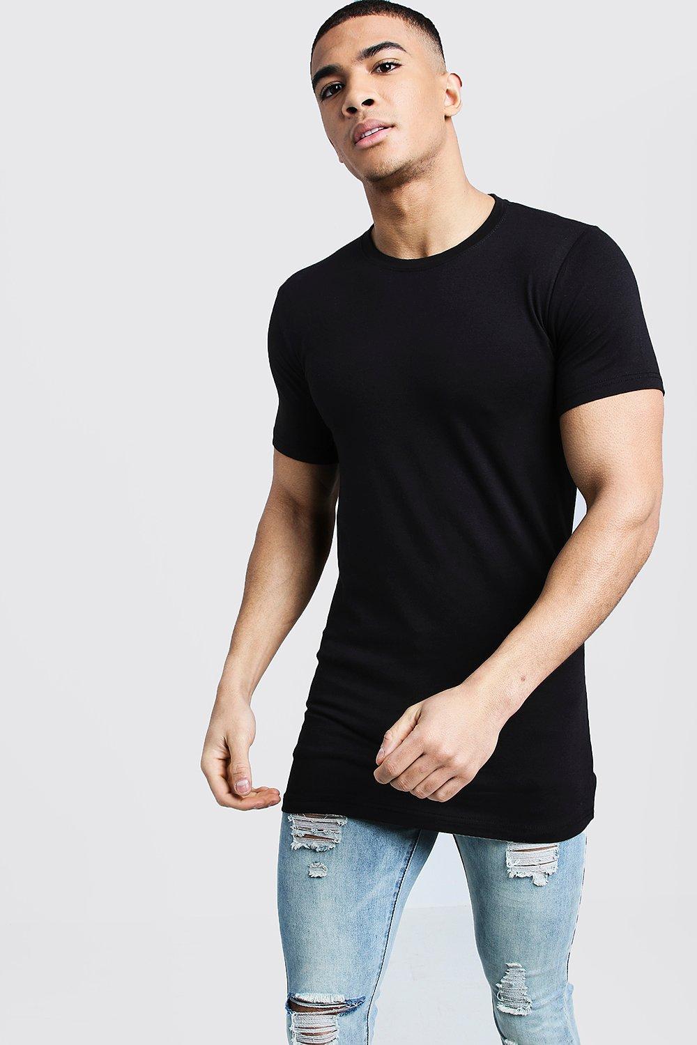 Men's T Shirts & Vests Longline Muscle Fit T-Shirt