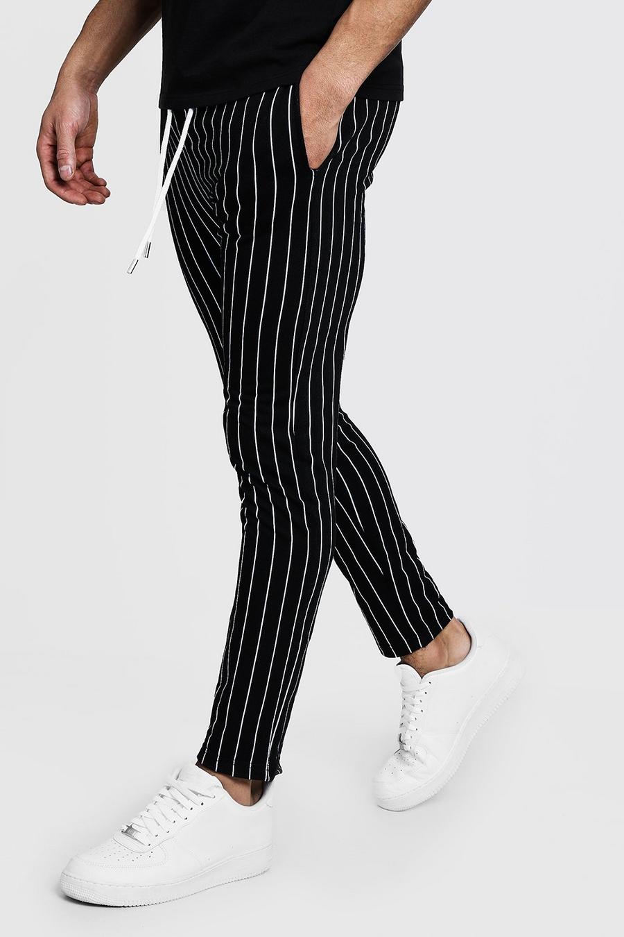Skinny Fit Striped Joggers image number 1