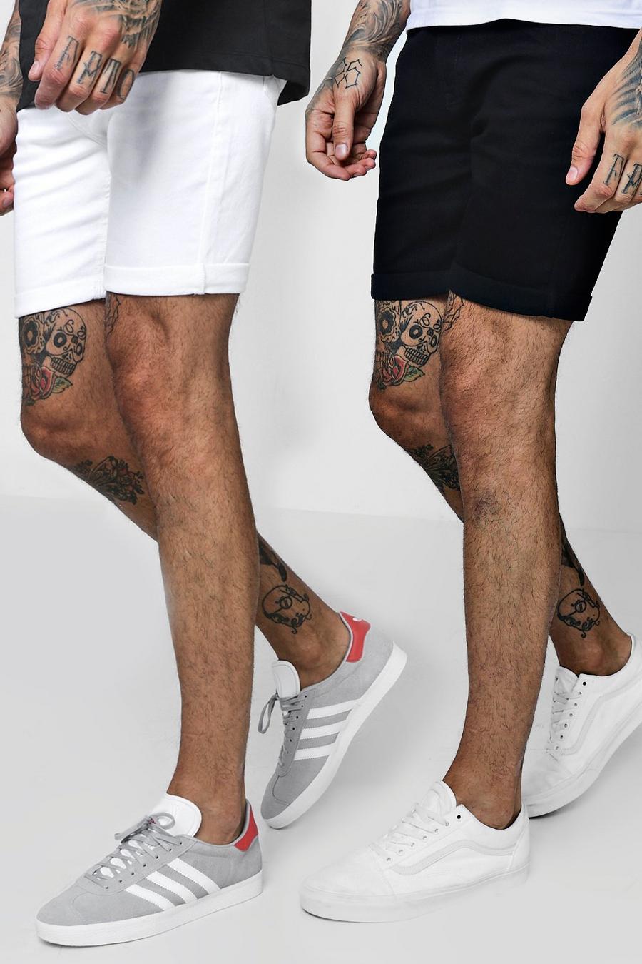 Meerdere Skinny Fit Denim Shorts (2 Stuks) image number 1
