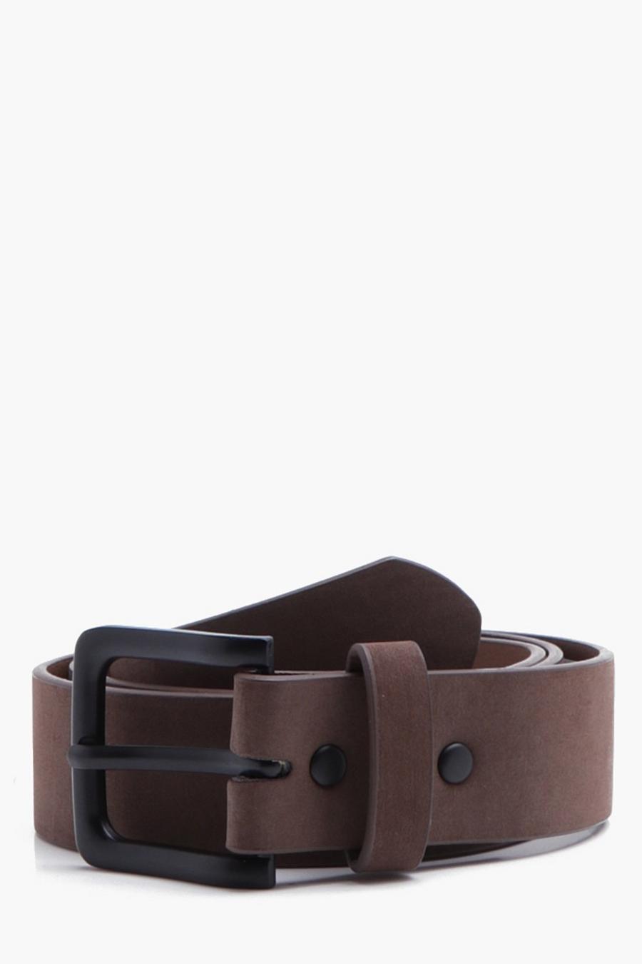 Tan Classic Belt With Matte Finish image number 1