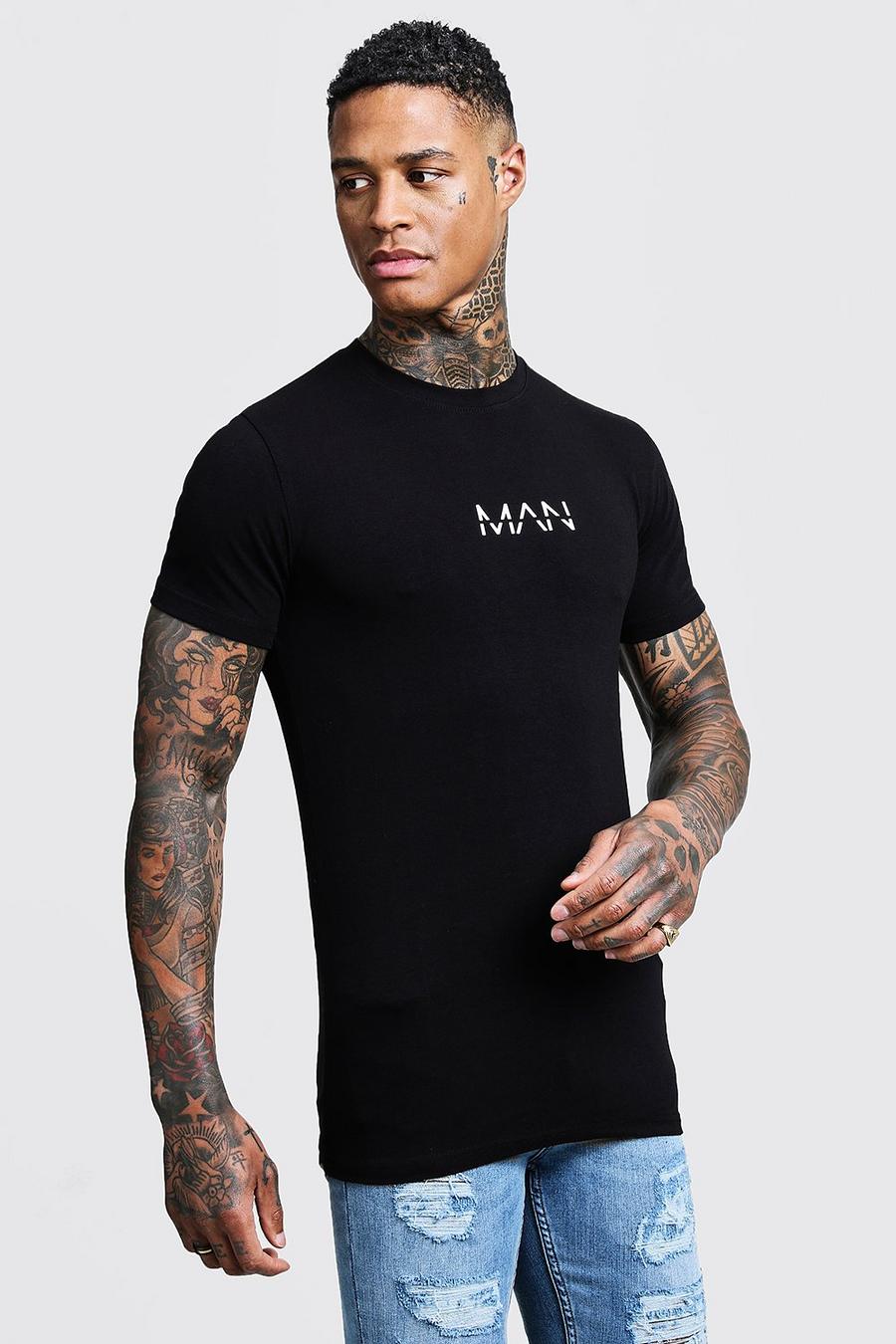 Zwart Original Man Muscle Fit T-Shirt. image number 1