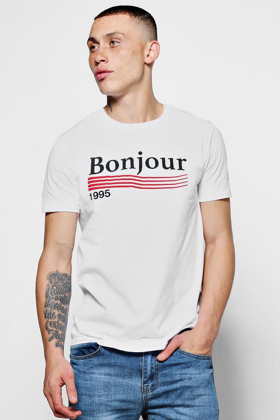 T-Shirt Slogan Bonjour image number 1