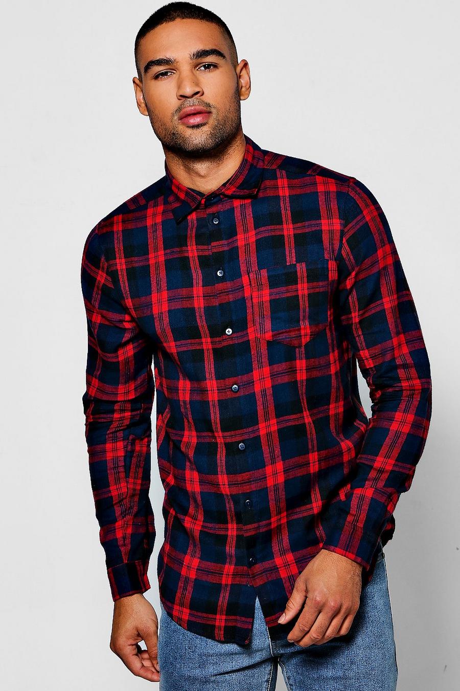 Long Sleeve Red Check Shirt image number 1