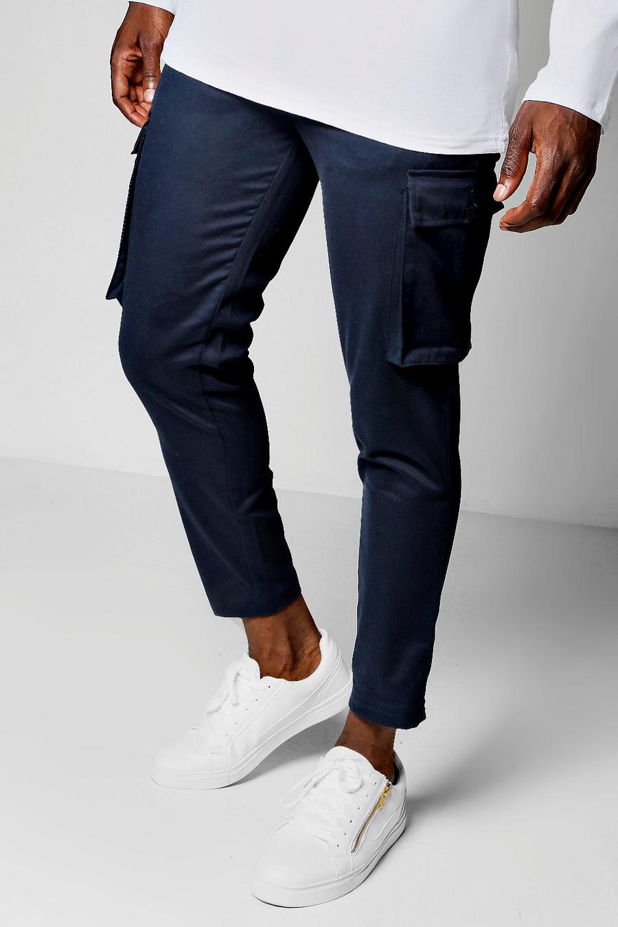 Cropped Slim Fit Cargo Pants image number 1