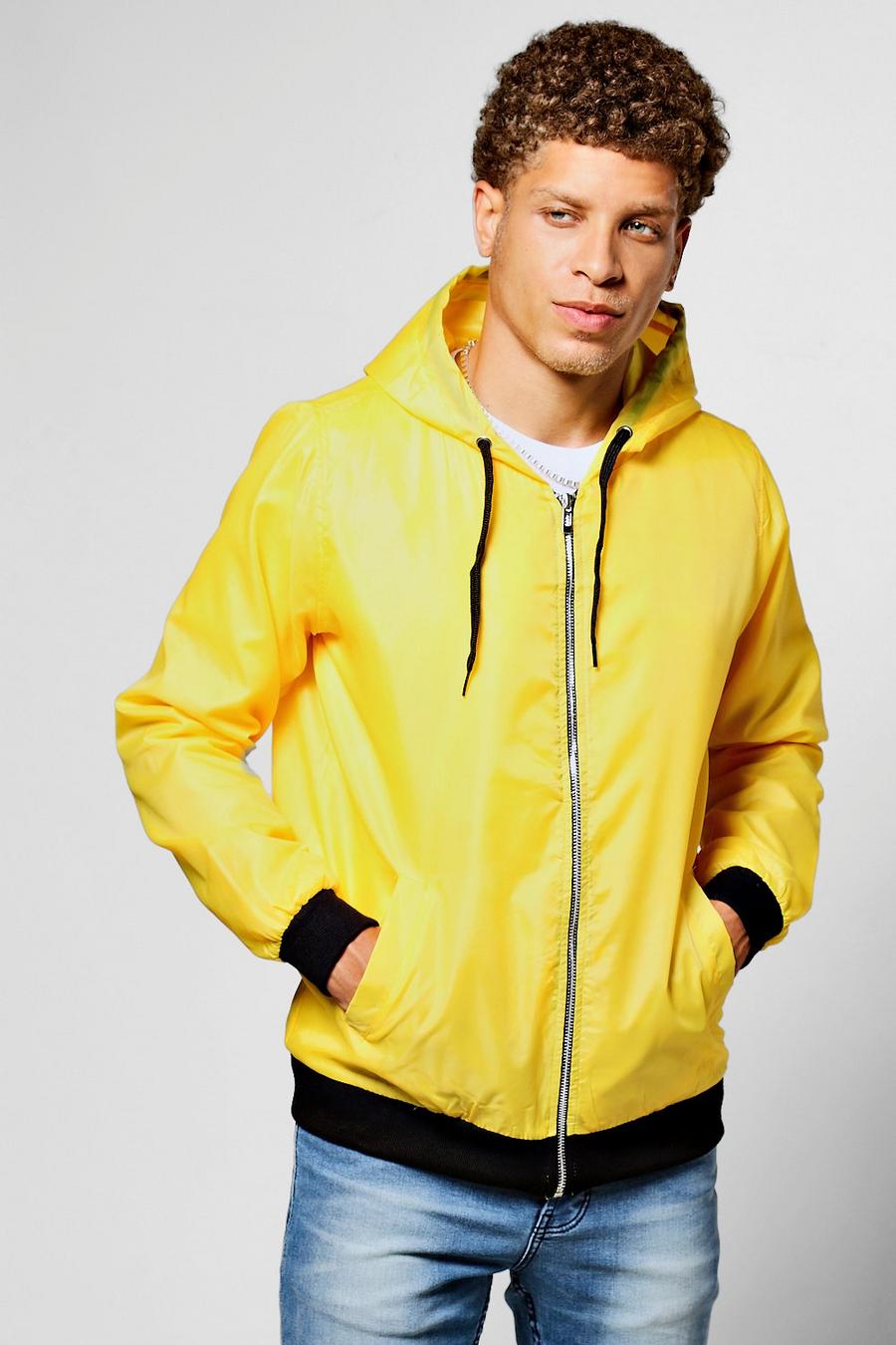Yellow Basic Lightweight Hooded Pac-A-Mac image number 1