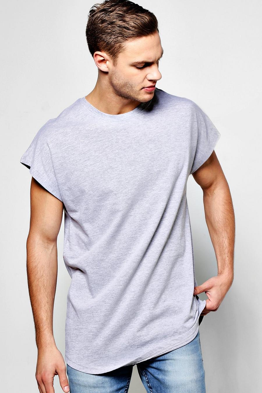 Grey Cap Sleeve T-Shirt image number 1