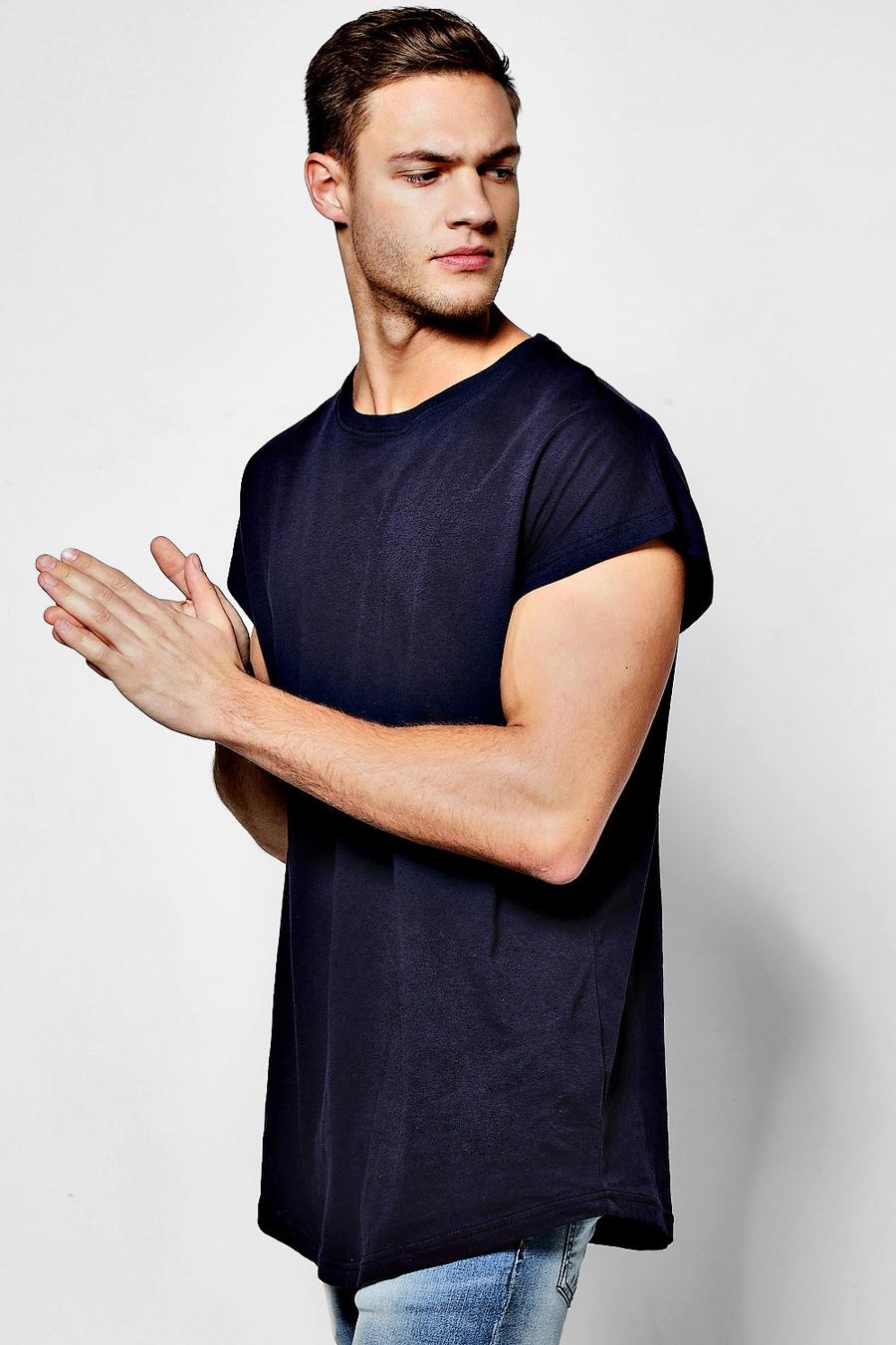 Navy Cap Sleeve T-Shirt image number 1