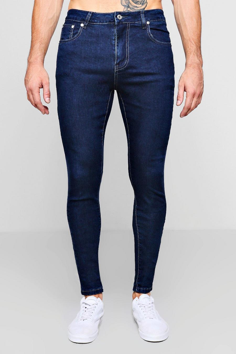 Mid blue Spray On Skinny Jeans image number 1