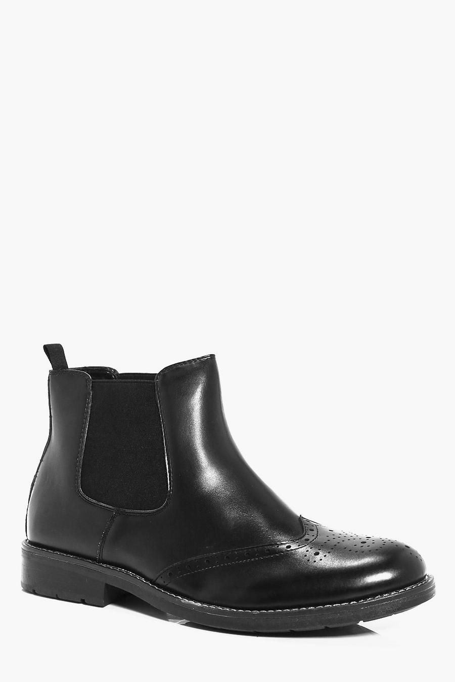 Brogue Detail Chelsea Boots image number 1