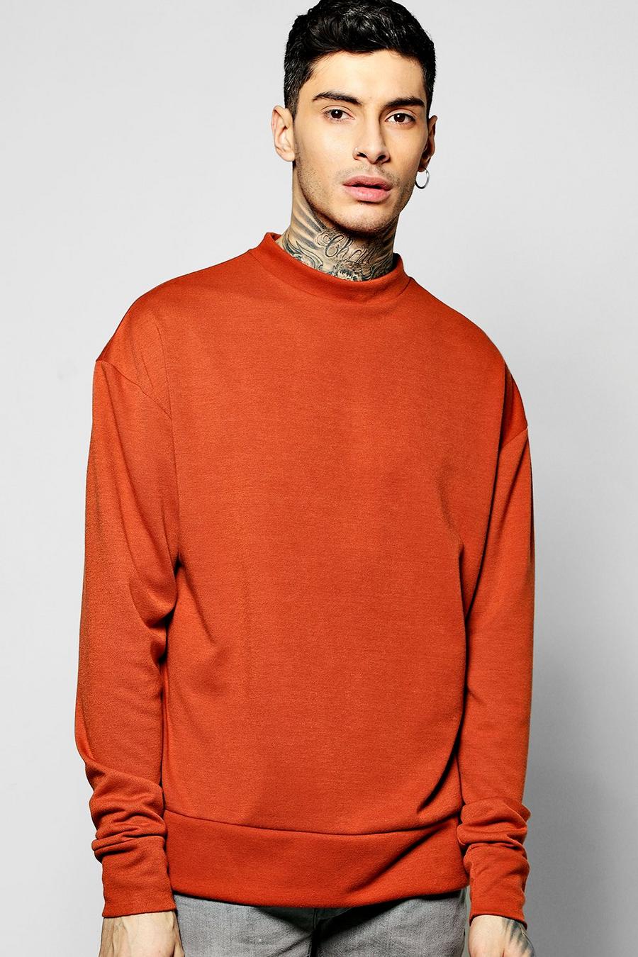 Orange Oversized Drop Shoulder Sweatshirt image number 1