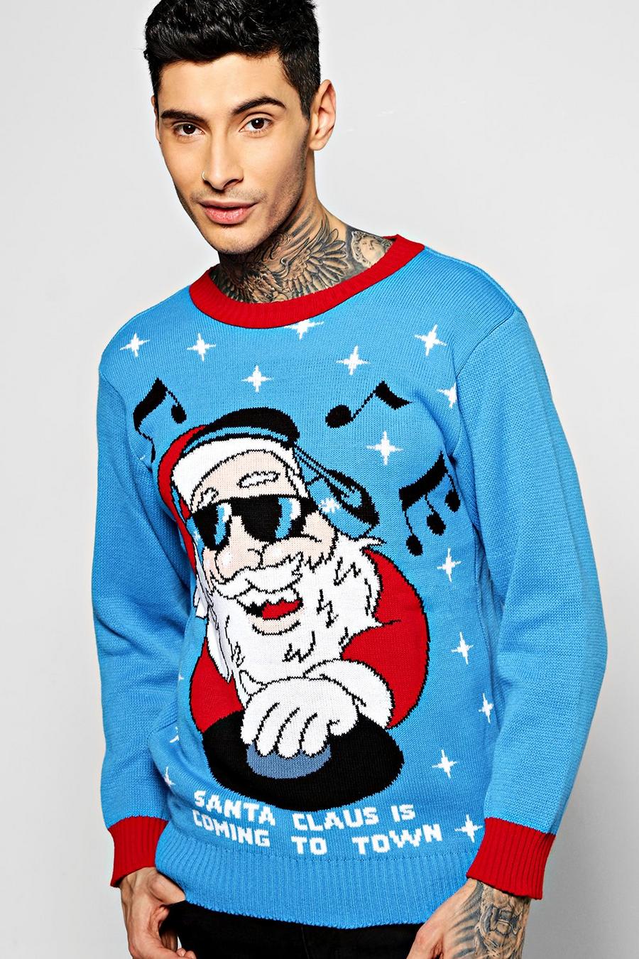 'Santa Claus Is Coming' Christmas Jumper image number 1