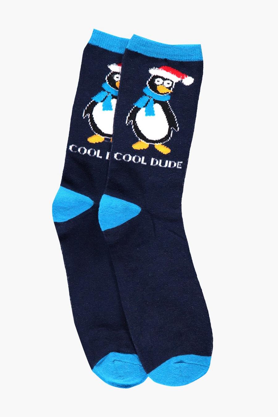Multi Novelty Penguin Christmas Socks image number 1