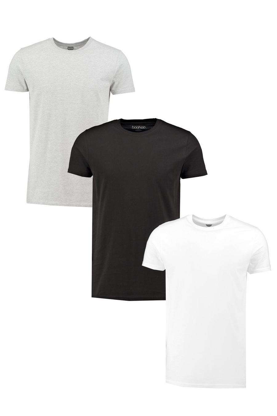 3er-Pack länger geschnittene T-Shirts, Mehrfarbig image number 1