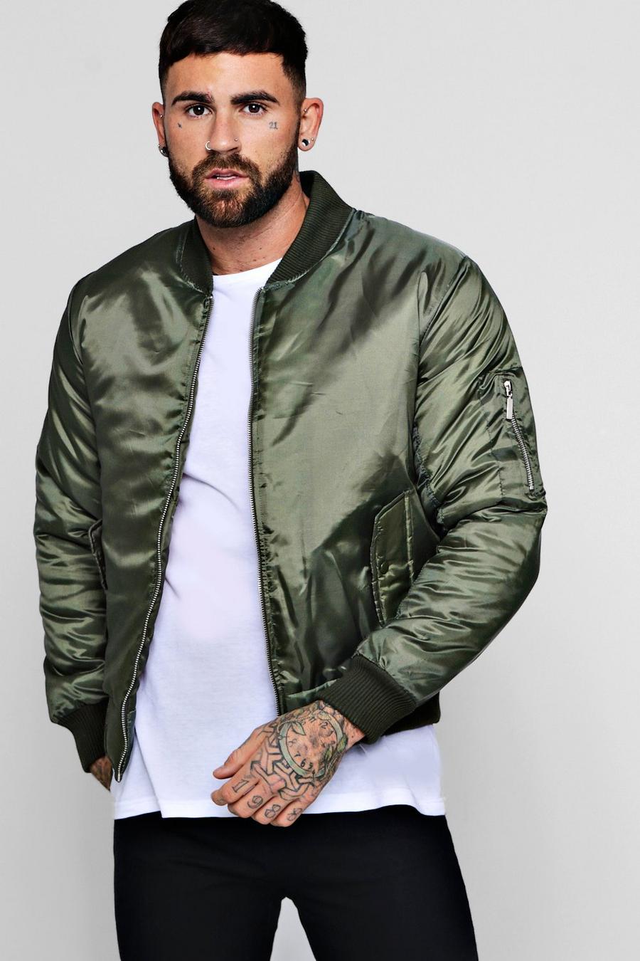 Khaki MA1 Bomber Jacket image number 1