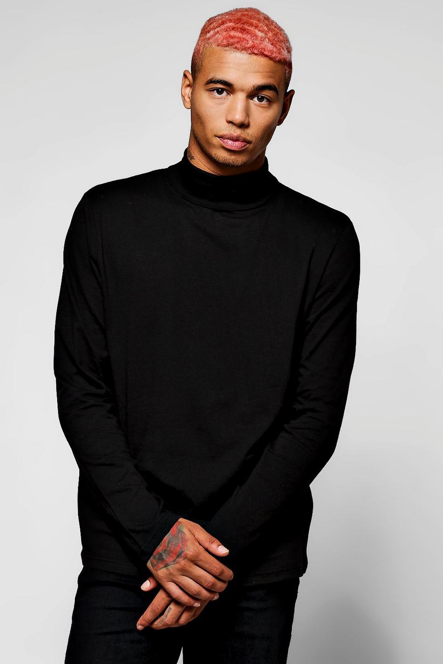 Long Sleeve Jersey Roll Neck Top image number 1