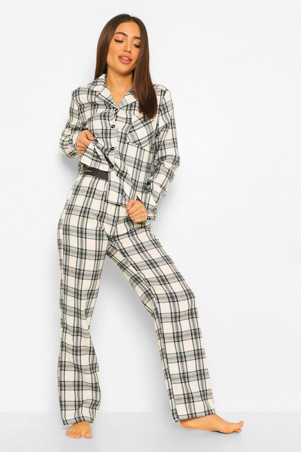 Sale Nightwear Woman Tape Flannel Pyjamas Trouser Set