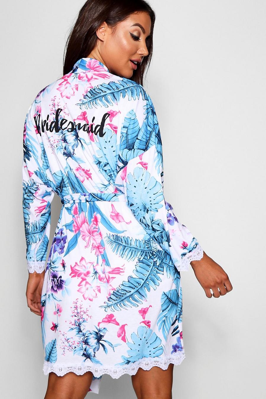 Bridesmaid Tropical Floral Robe image number 1