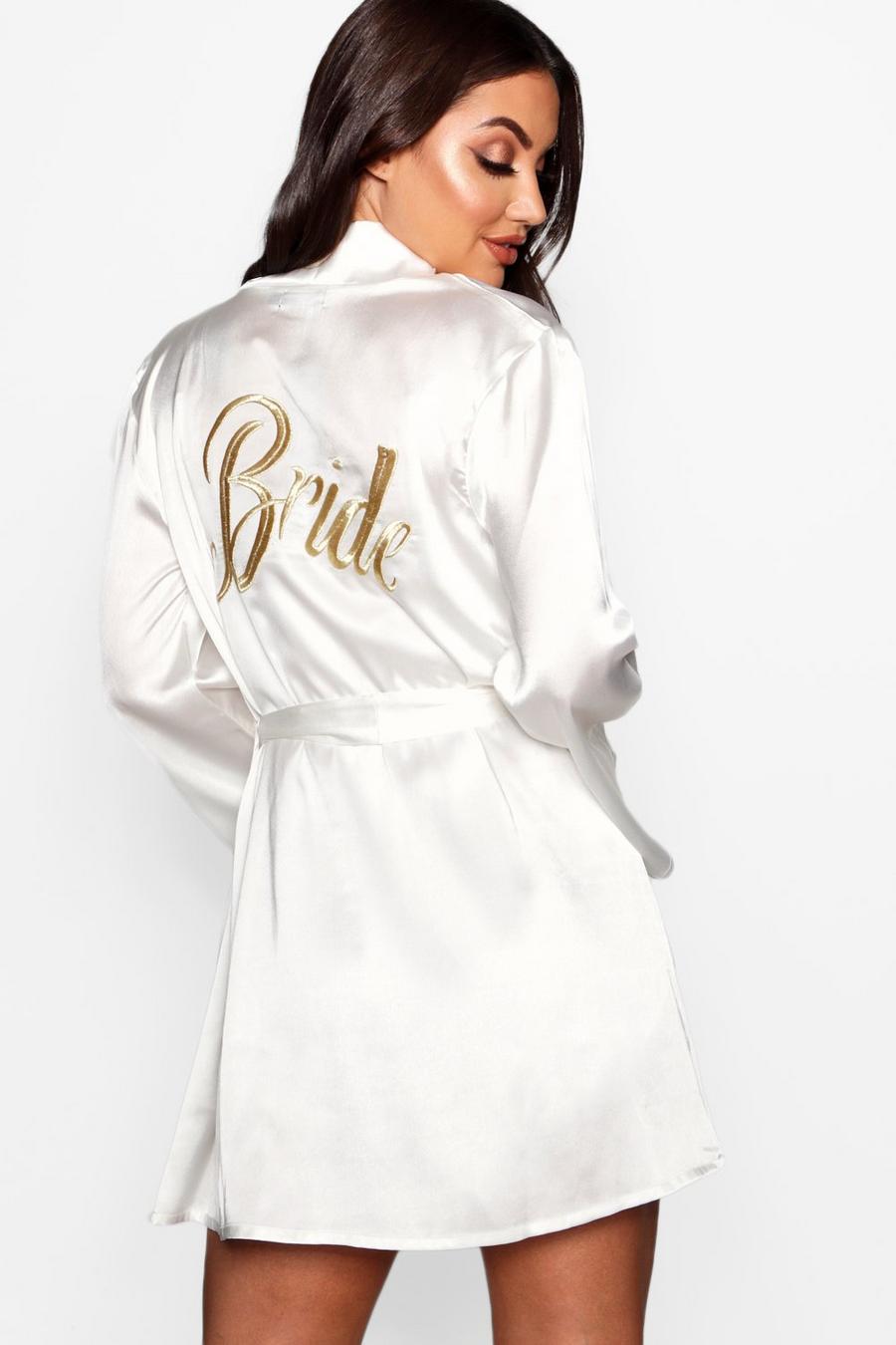 Bride Metallic Embroidered Robe image number 1