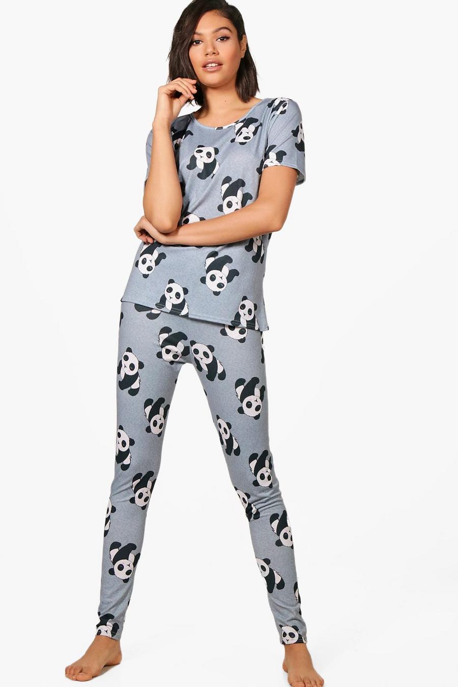 Schlafanzug mit Panda-Print image number 1