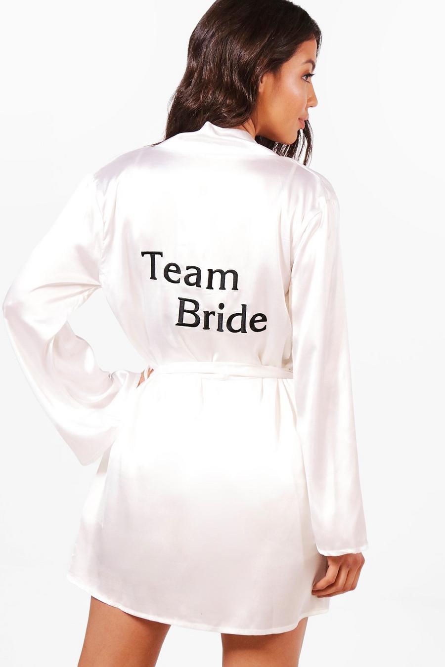 Julia Team Bride Satin Robe image number 1