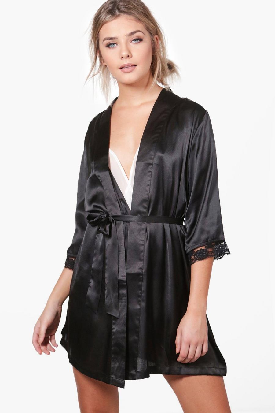 Taylor Satin + Lace Robe image number 1