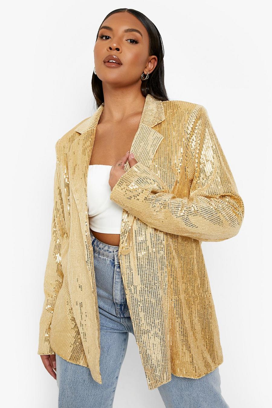 Gold Plus Sequin Blazer