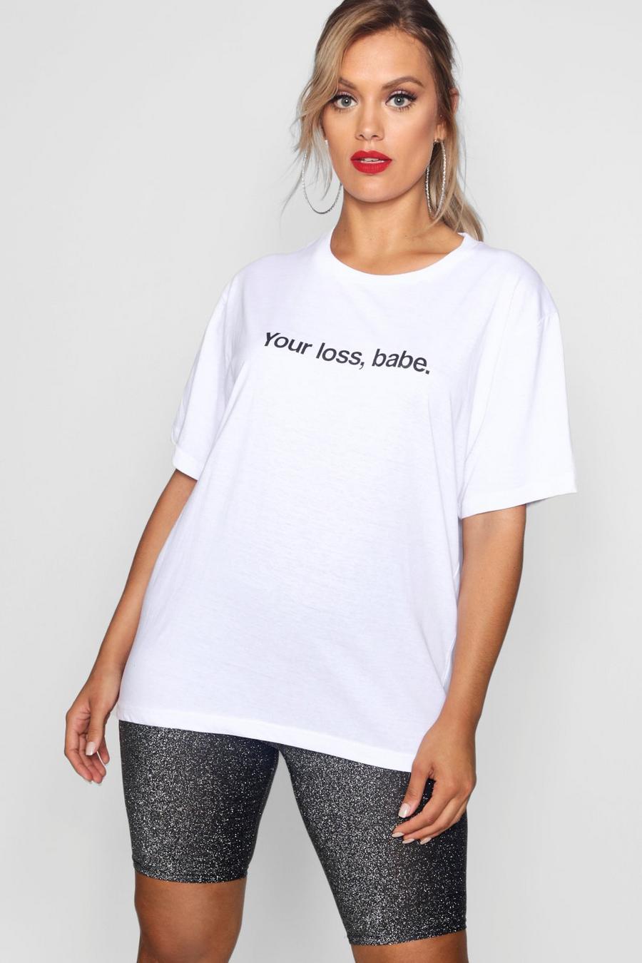 Plus t-shirt "Your Loss Babe" image number 1
