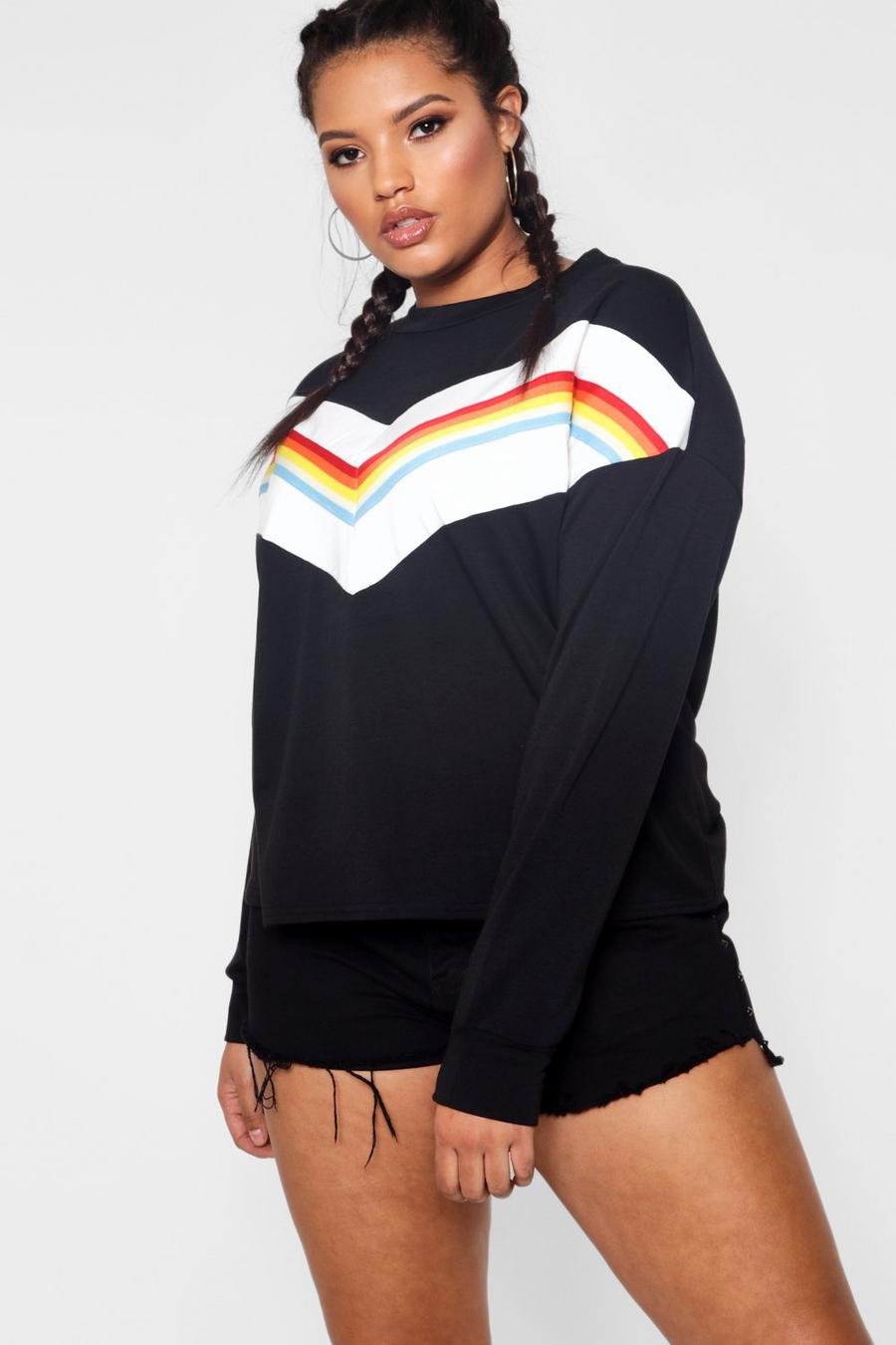 Top estilo suéter de arco  Plus, Negro image number 1