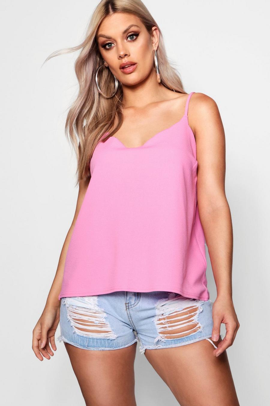 Powder pink Plus Scalloped Camisole image number 1