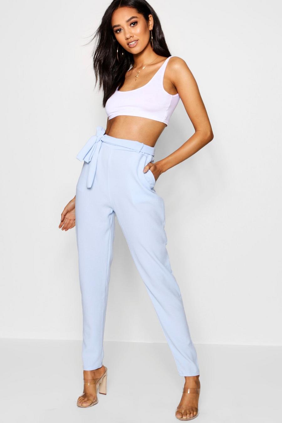 Sky Petite Tie Waist Tapered Trouser image number 1
