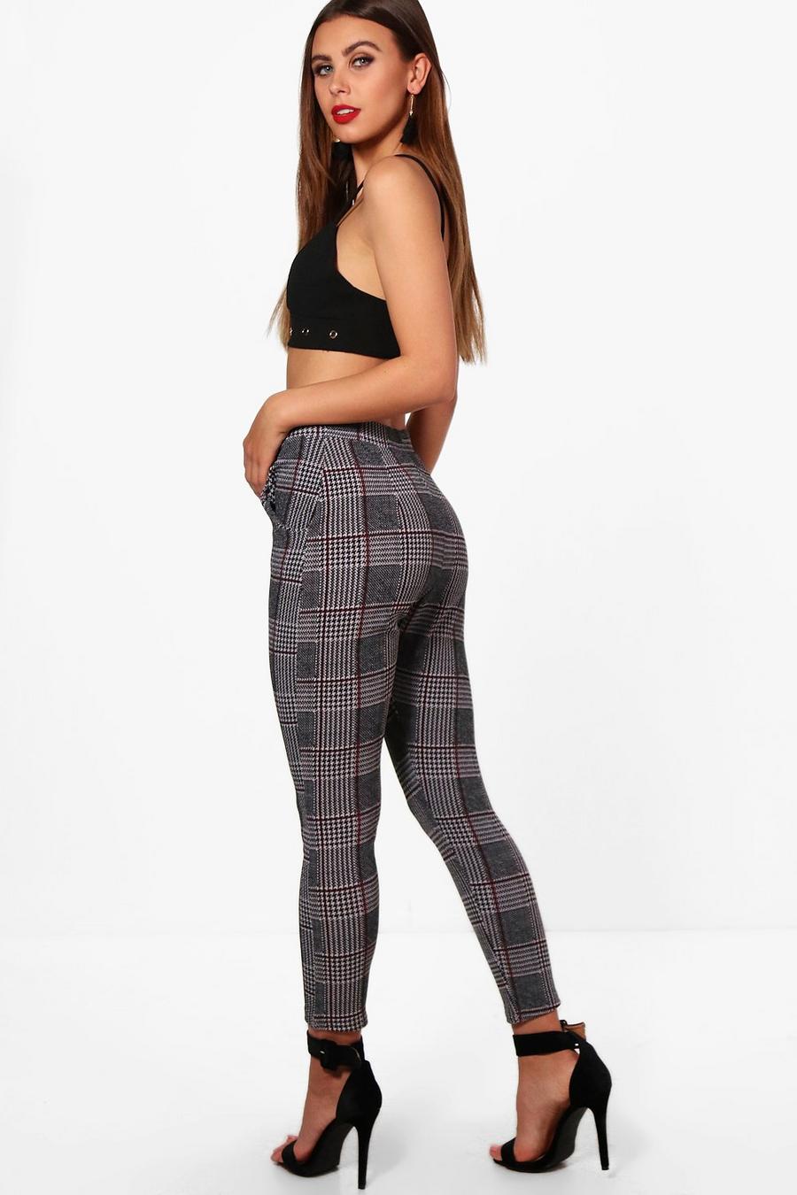 Grey Petite  Check Cigarette Trouser image number 1