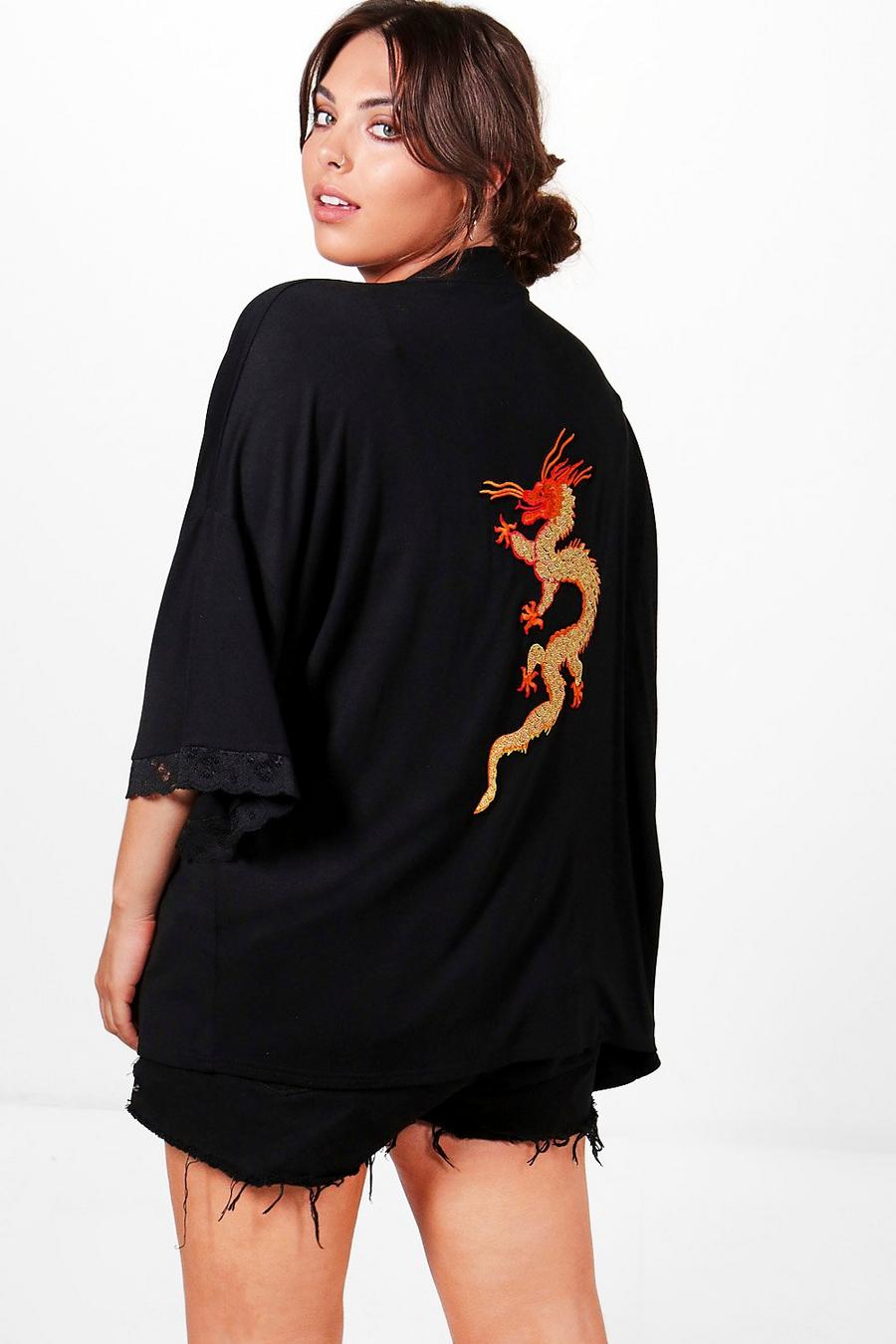 Black Plus Harriet Embellished Kimono Jacket image number 1