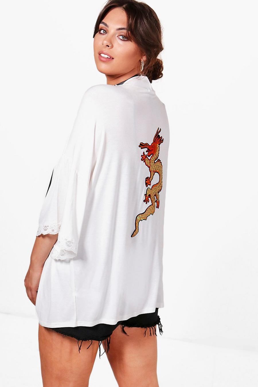 Ivory Plus Harriet Embellished Kimono Jacket image number 1