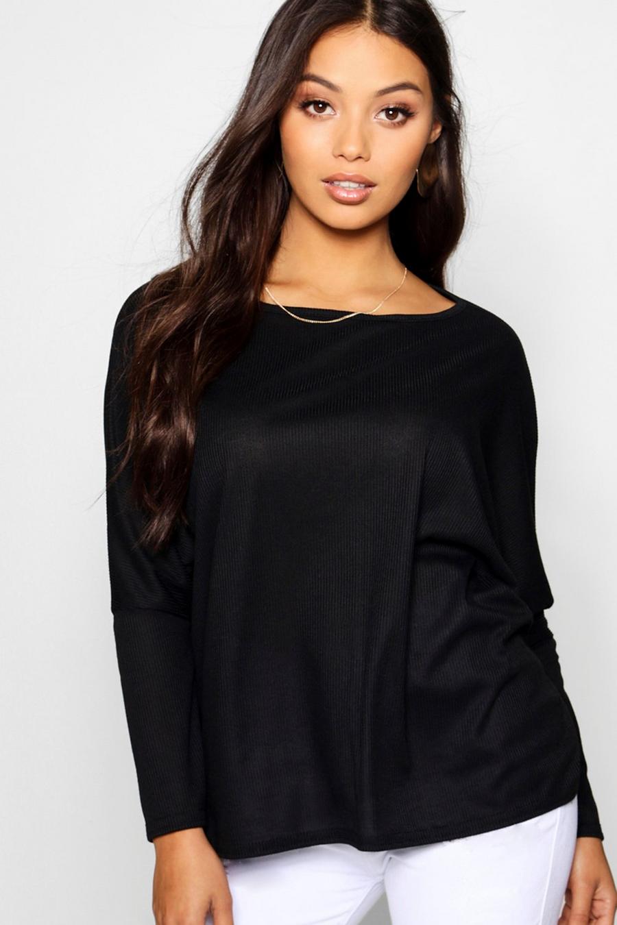 Petite Oversized Rib Knit Jumper image number 1