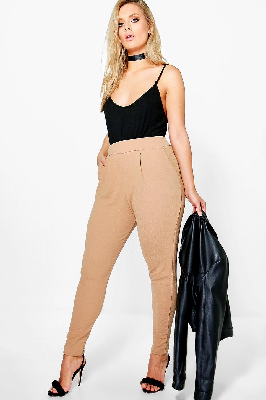 Camel Plus Pleat Front Trousers image number 1